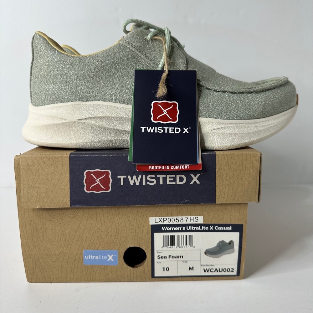 Twisted X UltraLite X Casual Shoes Sea Foam Green WCAU002 Womens 10M NEW